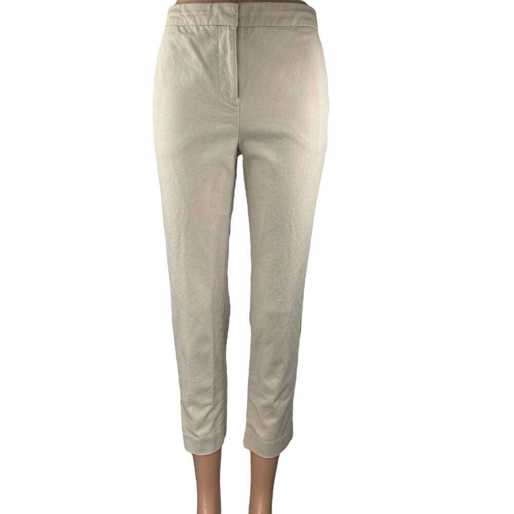 Ann Taylor Women's Beige Skinny Leg High Waist Khaki Chino Trousers Pants Size 0